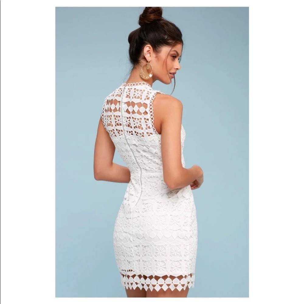 Lulus White Crochet Lace Dress